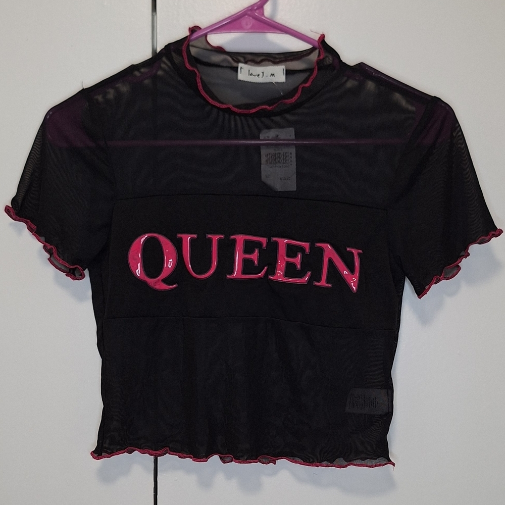 love J. Mesh Crop Top